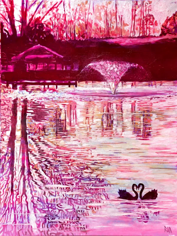 Pair of Black Swans - Edition in Pink