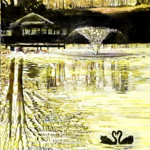 Pair of Black Swans - Edition in Yellow