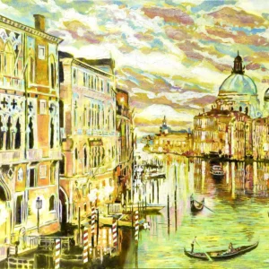 Grand Canal in Venice - Edition in Yellow